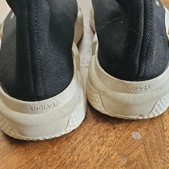Balenciaga Black and White Sock Sneakers - Picture 5 of 10